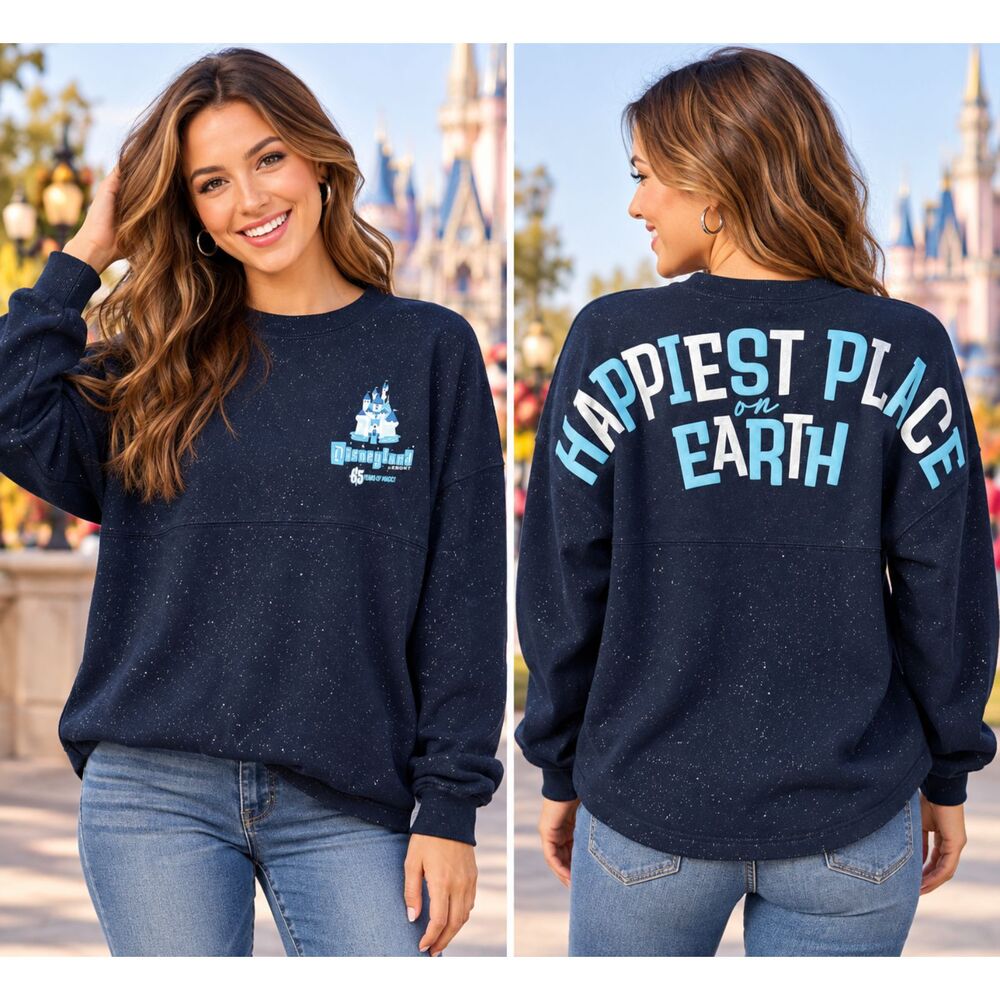 Disneyland Spirit Jersey XS 65 Yrs of Magic Silver Iridescent Sparkle Disney #24
